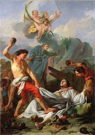 Martyrium des Heiligen Stephanus, 1745 von Jean Baptiste Marie Pierre